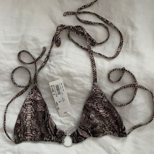 NWT Frankies Snake Print Bikini Top